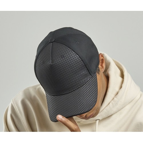 Casquette 5 pans effet nid d'abeille