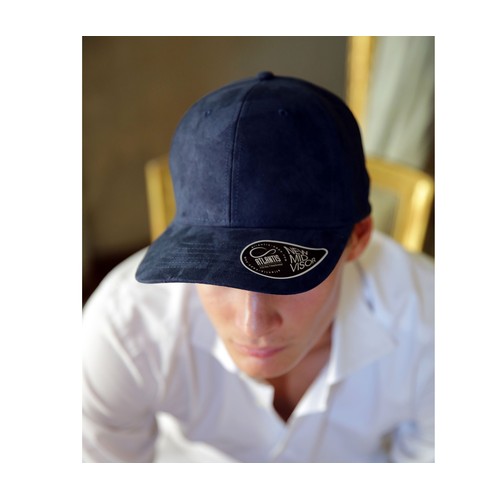 Casquette 6 pans en suédine