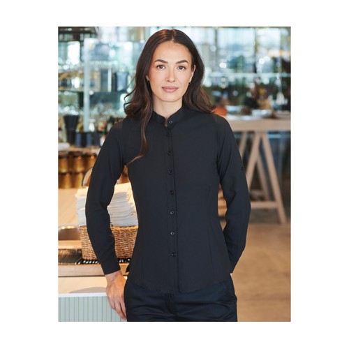 Chemise femme col mao