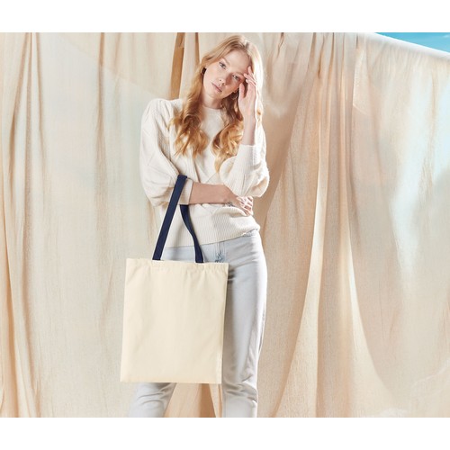 Sac organique en coton canvas avec anses contrastées