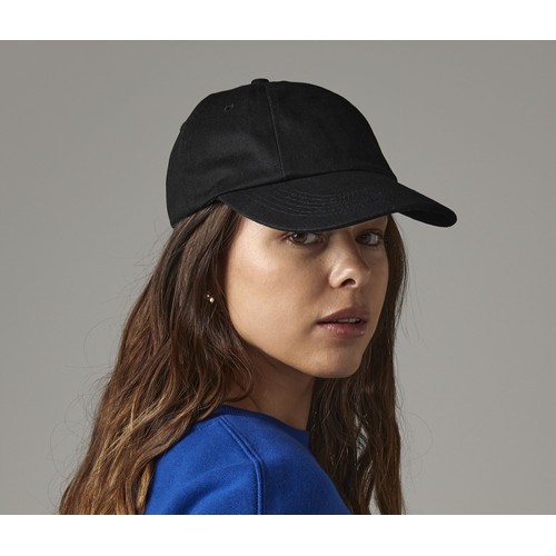 Casquette basse en coton sergé lourd