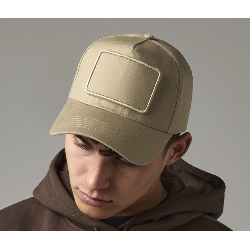 Casquette 5 pans avec patch amovible