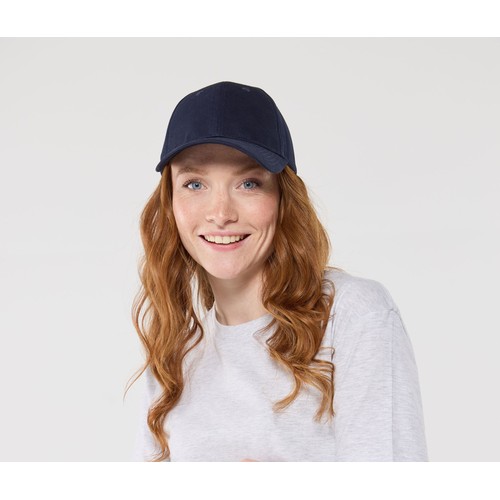 Casquette coton brossé 6 pans