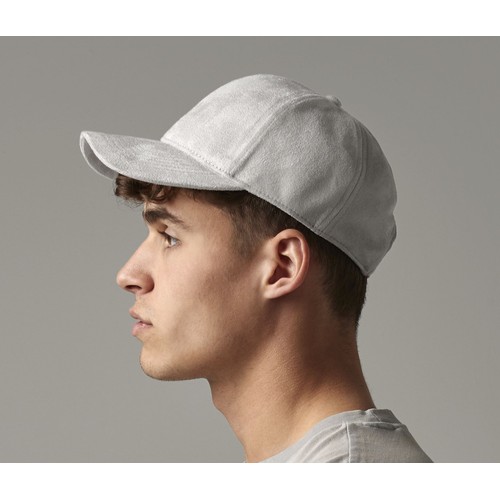 Casquette 6 pans en faux daim