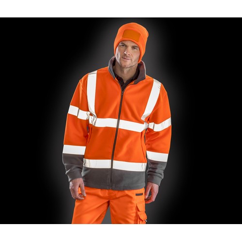 Veste micropolaire haute visibilité