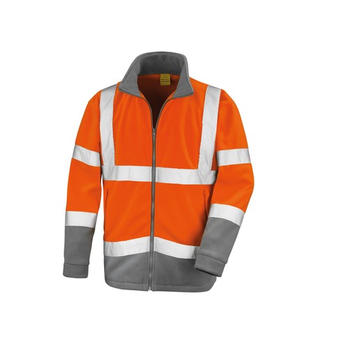 Veste micropolaire haute visibilité