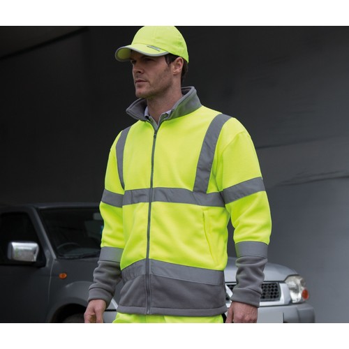 Veste micropolaire haute visibilité