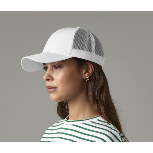 Casquette 6 pans style trucker en polyester recyclé