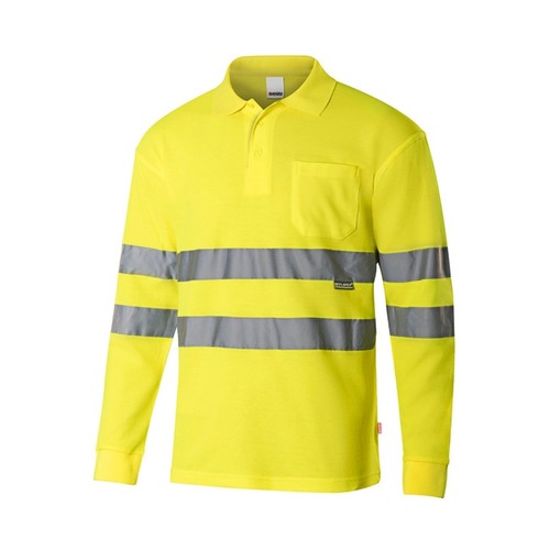 POLO MANCHES LONGUES HAUTE VISIBILITÉ EN COTON/POLYESTER