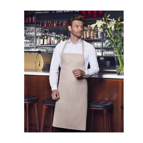 Tablier à bavette en polycoton