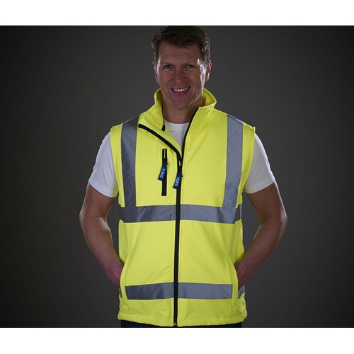 Bodywarmer Softshell haute visibilité