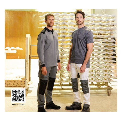 PANTALON BICOLORE CANVAS STRETCH