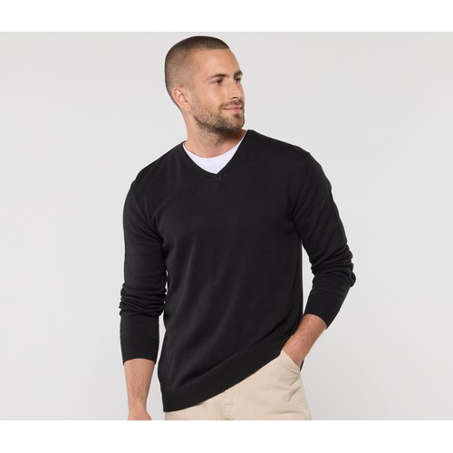 Pull col V homme