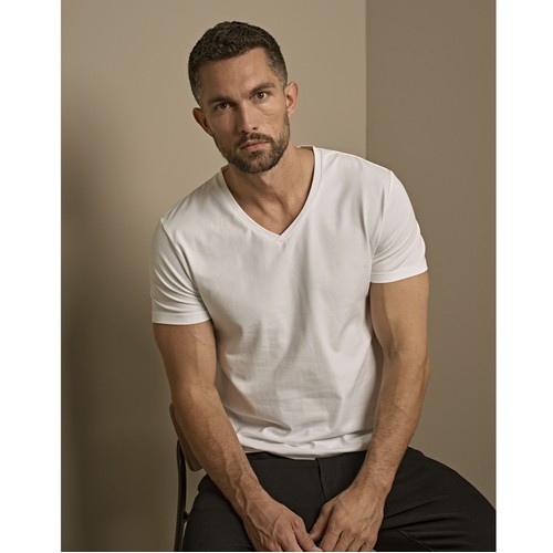 Tee-shirt stretch col V