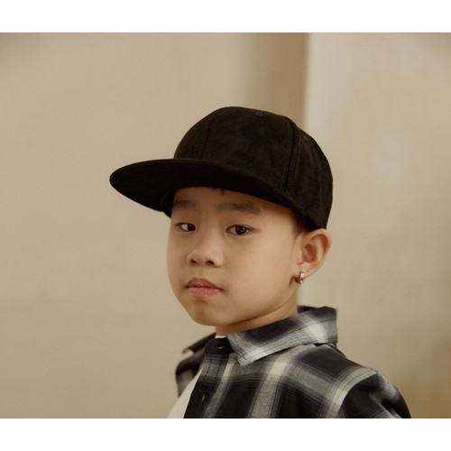 Casquette snapback toucher velours