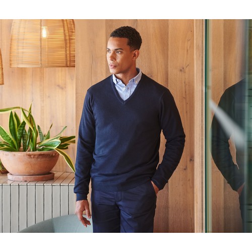 Pull col V homme