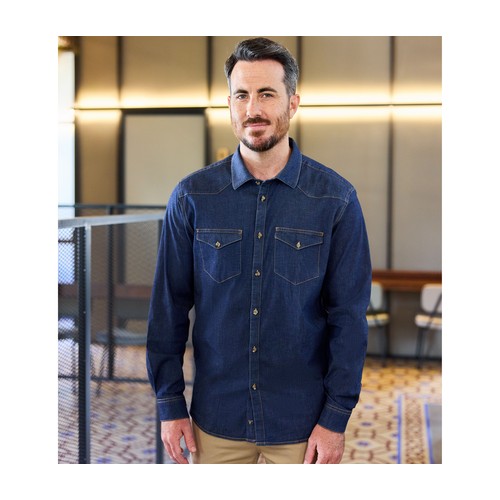 CHEMISE STRETCH EN DENIM HOMME