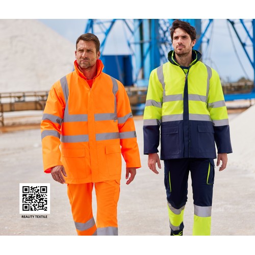 PARKA 4 EN 1 BICOLORE HAUTE VISIBILITÉ