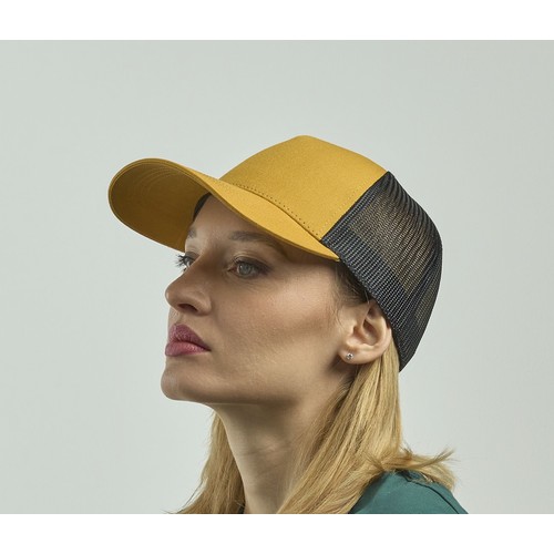 Casquette 5 pans style trucker en coton