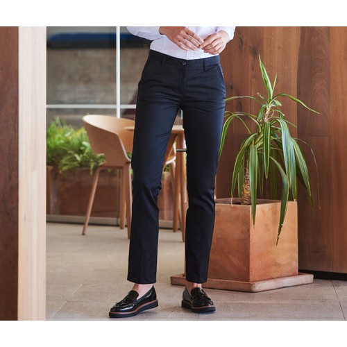 Pantalon femme chino polycoton