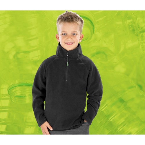 Polaire col zippé enfant en polyester recyclé