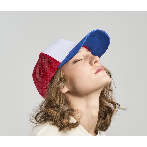 Casquette 5 pans style trucker en coton