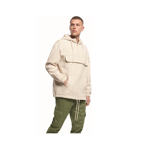 Sweat homme à capuche col zippé