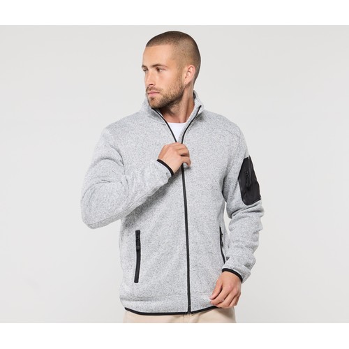 Veste polaire tricotée homme