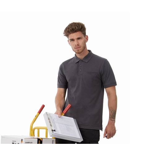 Polo 60° polycoton avec poche