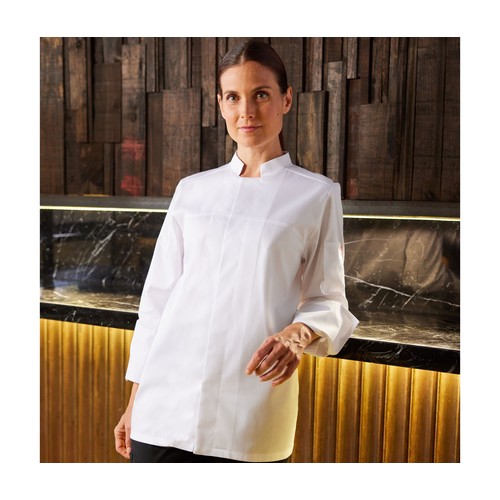 Veste de cuisine stretch fermeture boutons