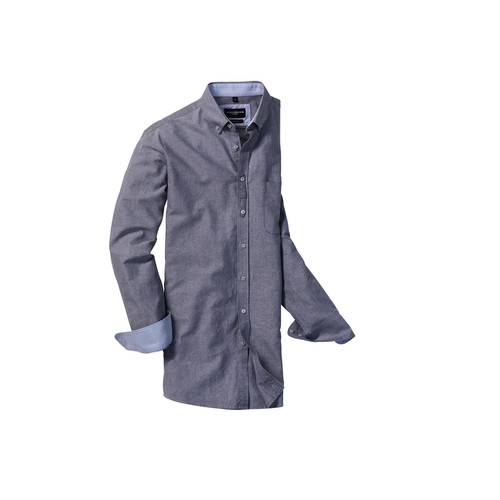MEN'S LONG SLEEVE TAILORED WASHED OXFORD SHIRT
