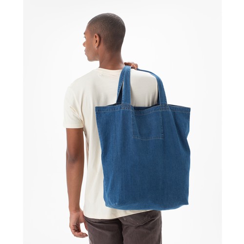 Grand sac shopping en denim