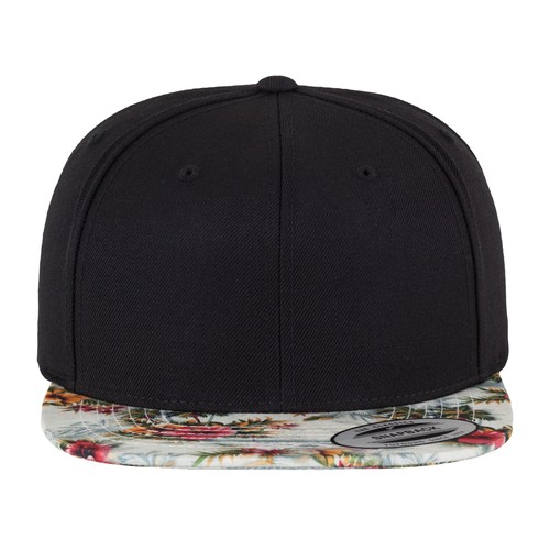 Casquette snapback motif fleuri