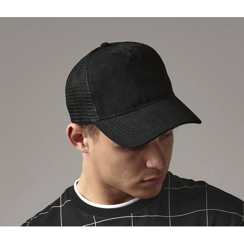 Casquette filet en polyester effet daim
