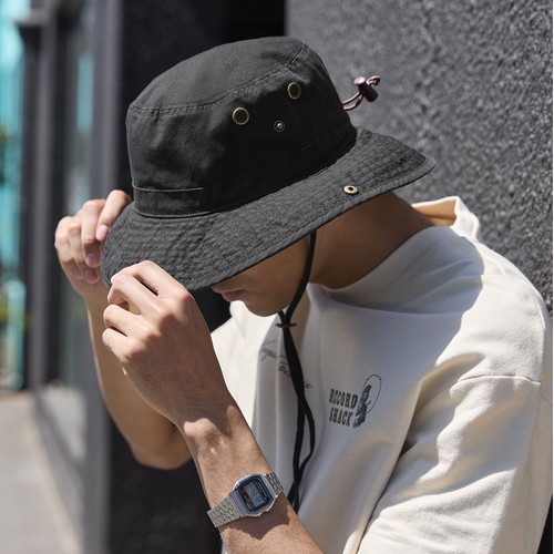 Chapeau en coton lourd délavé