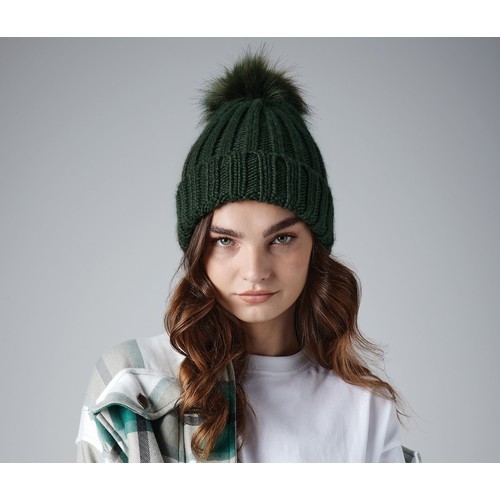 Bonnet Verbier grosse maille Pop Pom