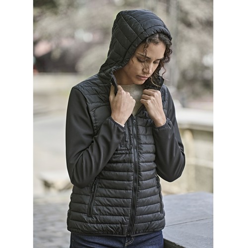 Veste bi-matière femme