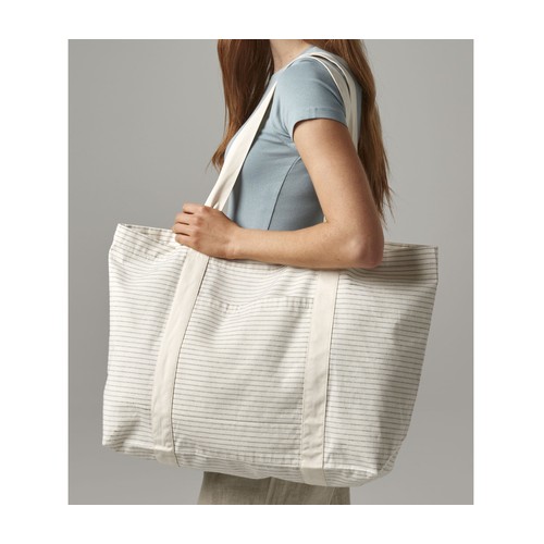 Grand sac shopping rayé