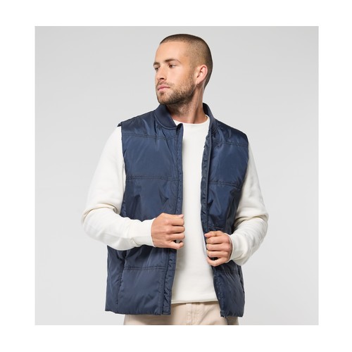 Bodywarmer unisexe avec bord côte au col
