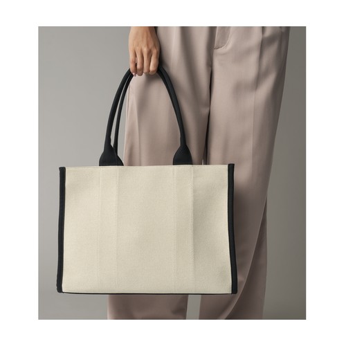Large tote bag bicolore