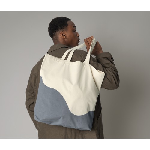 Sac shopping imprimé vague