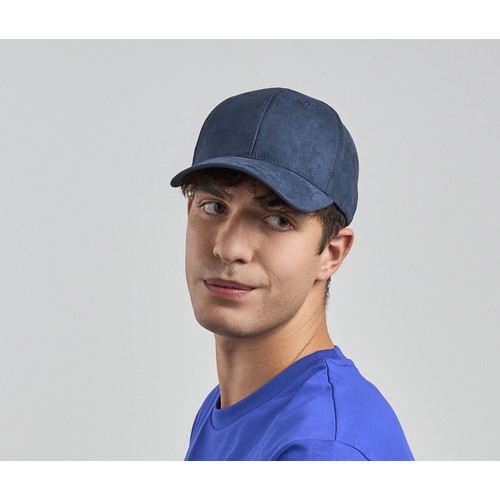 Casquette 6 pans en suédine