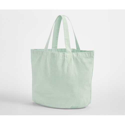 Sac shopping ovale en coton recyclé délavé thumbnail 5