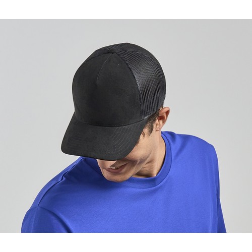 Casquette style trucker en faux daim