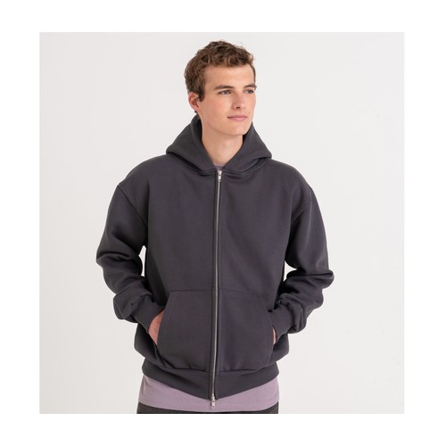 Sweat capuche zippé lourd