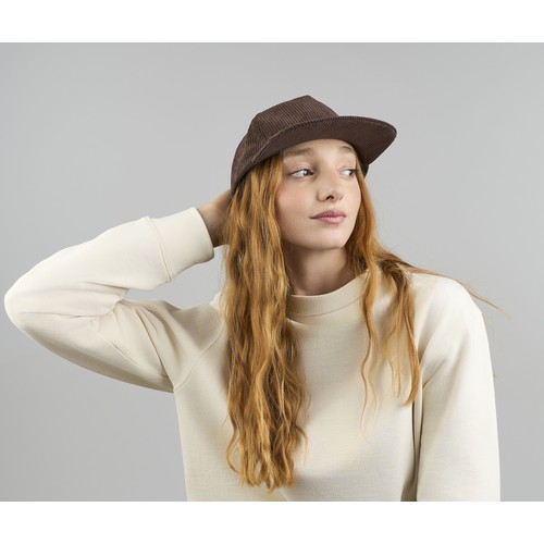 Casquette 5 pans en velours côtelé