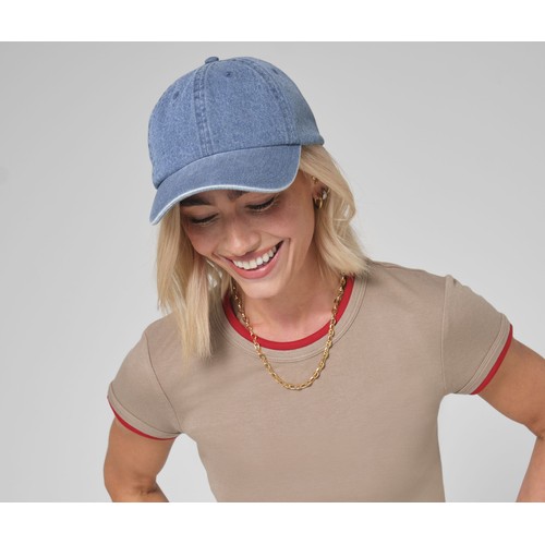 Casquettes 6 pans en coton denim