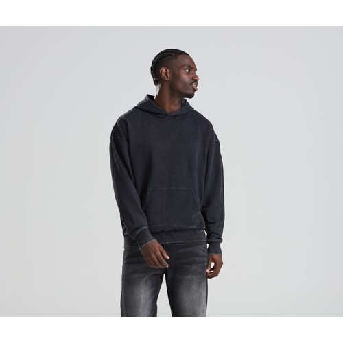 Sweat à capuche effet délavé