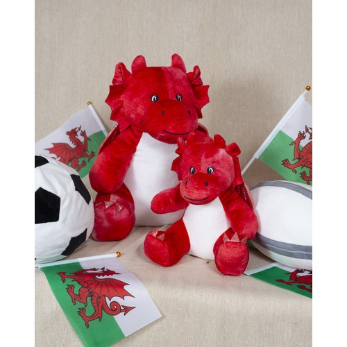 Peluche dragon rouge