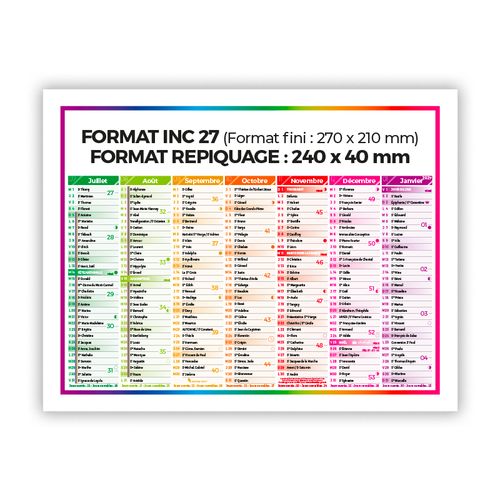 4 SAISONS | Calendrier bancaire 2026 - 2